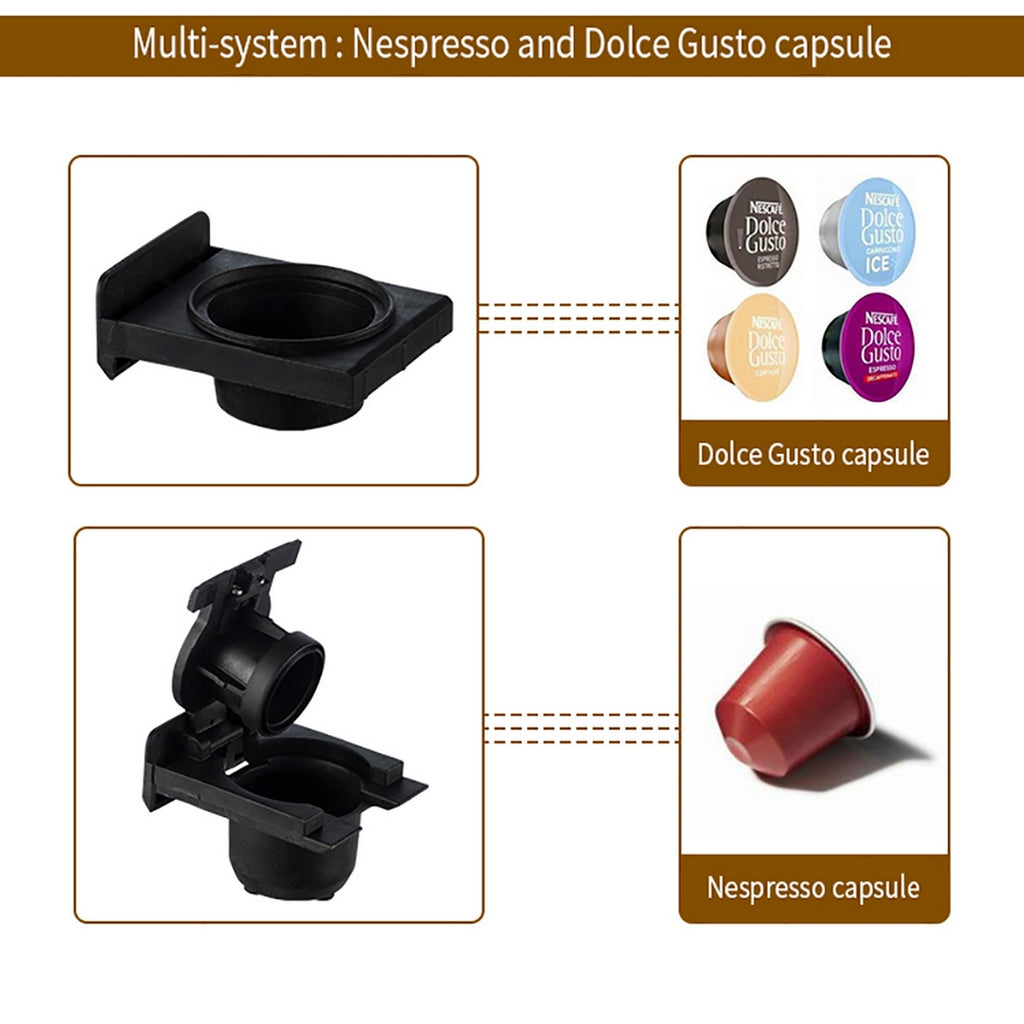 Chulux - Cafetera QF-CM823 3 en uno - Capsulas/Café molido
