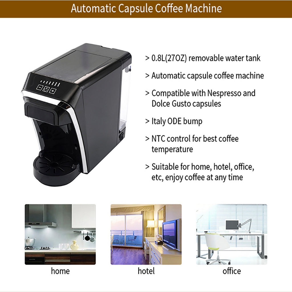 Chulux - Cafetera QF-CM823 3 en uno - Capsulas/Café molido